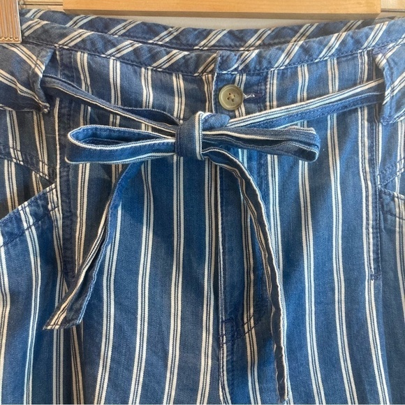 AMERICAN EAGLE Sz 14 Wide Leg Striped Comfort Pants with Pockets and Drawstring - Picture 5 of 13